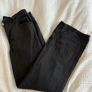 Abercrombie & Fitch Women's Black wide leg Jeans - Size 30